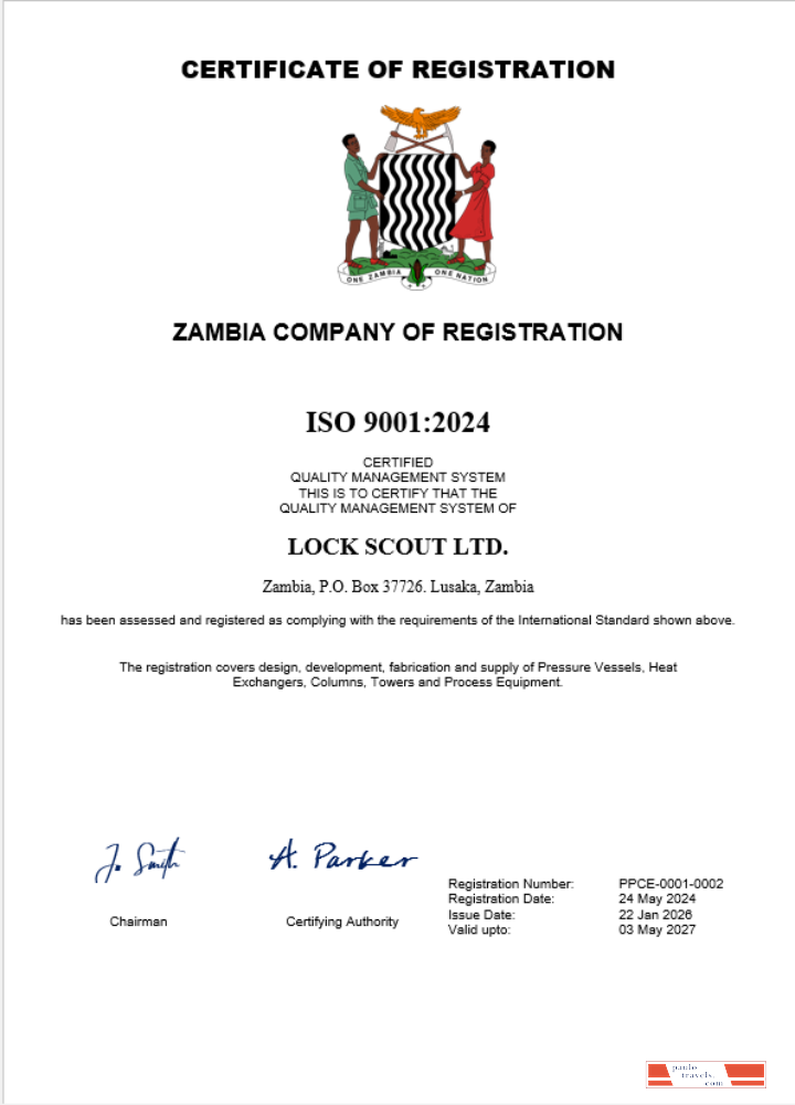 Zambia business registration certificate Word and PDF template